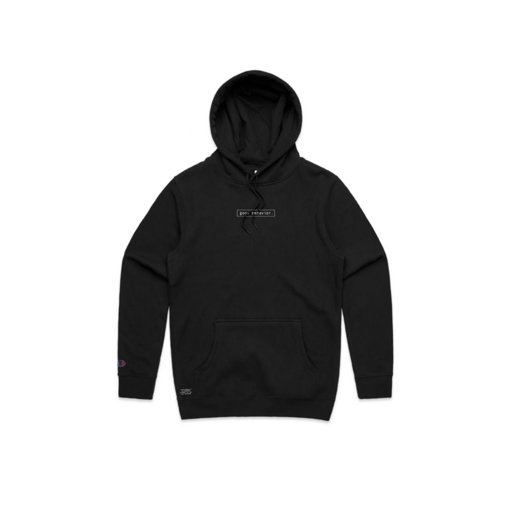 Set in logo outlet hooded sweatshirt